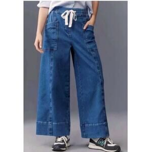 Anthropologie Maeve Tie-Waist Wide Leg Jeans Size Small